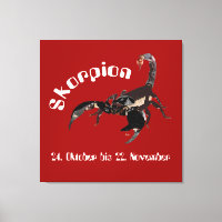 Skorpion 24. Oktober bis 22. November Leinwand