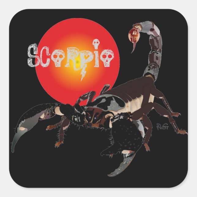 Skorpion Aufkleber Square Sticker (Front)