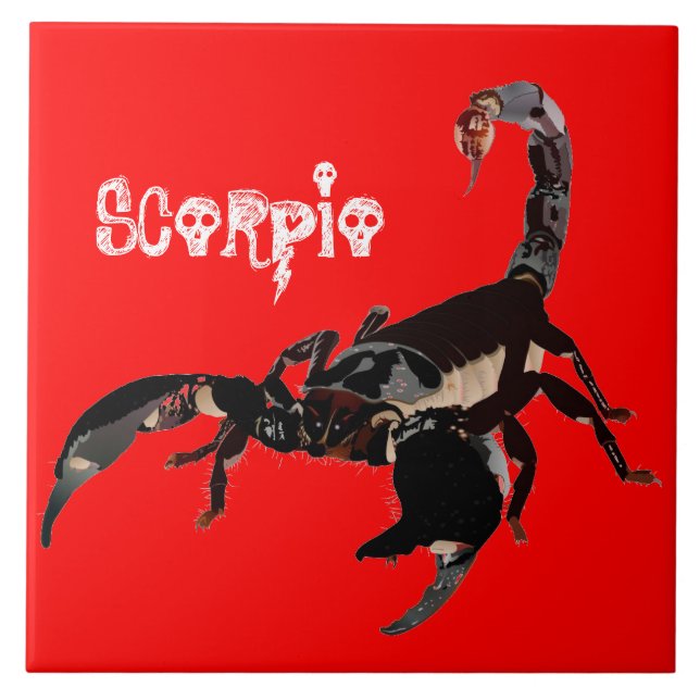 Skorpion Keramik Fotofliese Tile (Front)