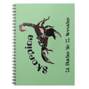 Skorpion - Sternzeichen Notizheft Notebook