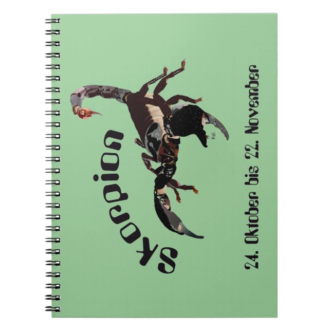 Skorpion - Sternzeichen Notizheft Notebook (Front)