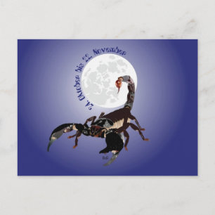 Skorpion Sternzeichen Postkarte Postcard