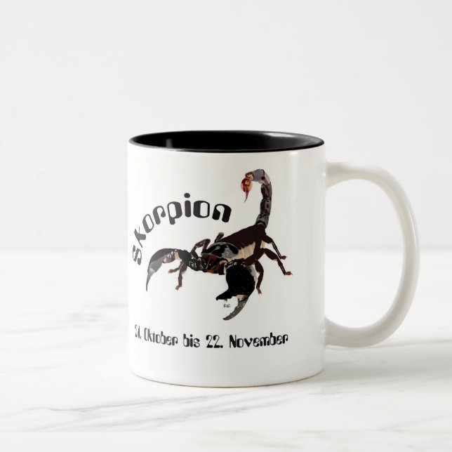 Skorpion - Sternzeichen Tasse Two-Tone Coffee Mug (Right)