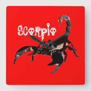 Skorpion Uhr Square Wall Clock