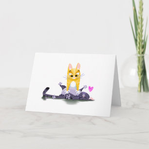 SKRITCH THE PITS KITTIES (matte) Jeff Willis Art Thank You Card