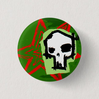 Skull 11 1 inch round button