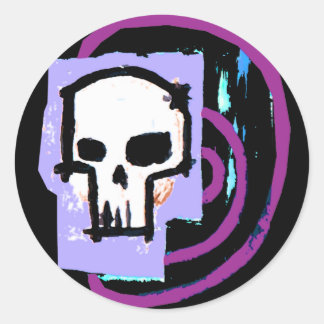 Skull 12 classic round sticker