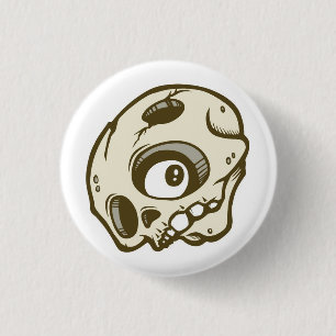 Skull 1 Inch Round Button