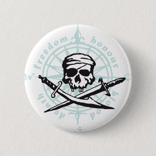 skull 2 inch round button