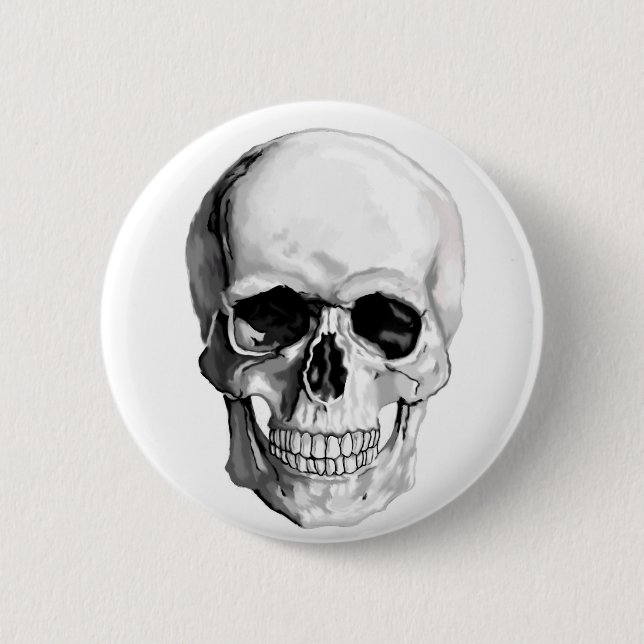 Skull 2 Inch Round Button (Front)