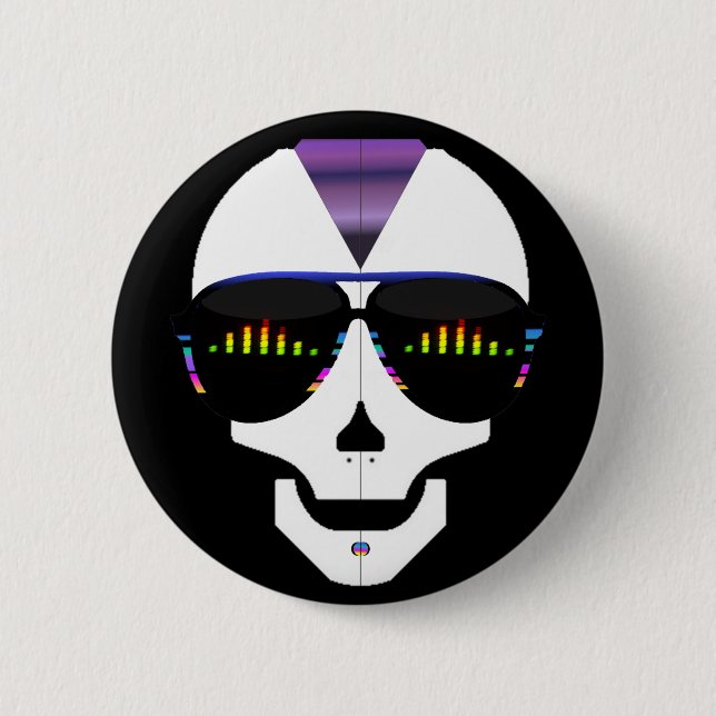 Skull 2 Inch Round Button (Front)