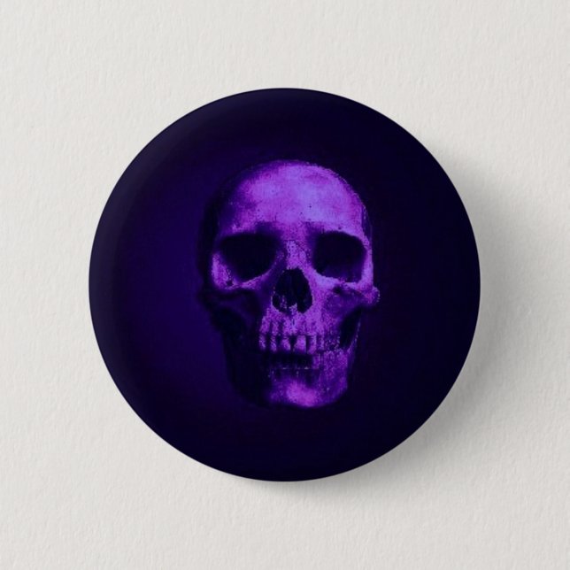 Skull 2 Inch Round Button (Front)