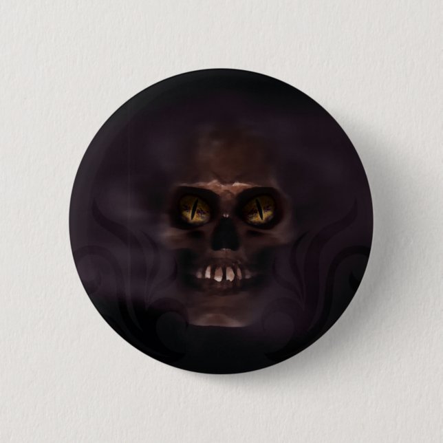 Skull 2 Inch Round Button (Front)