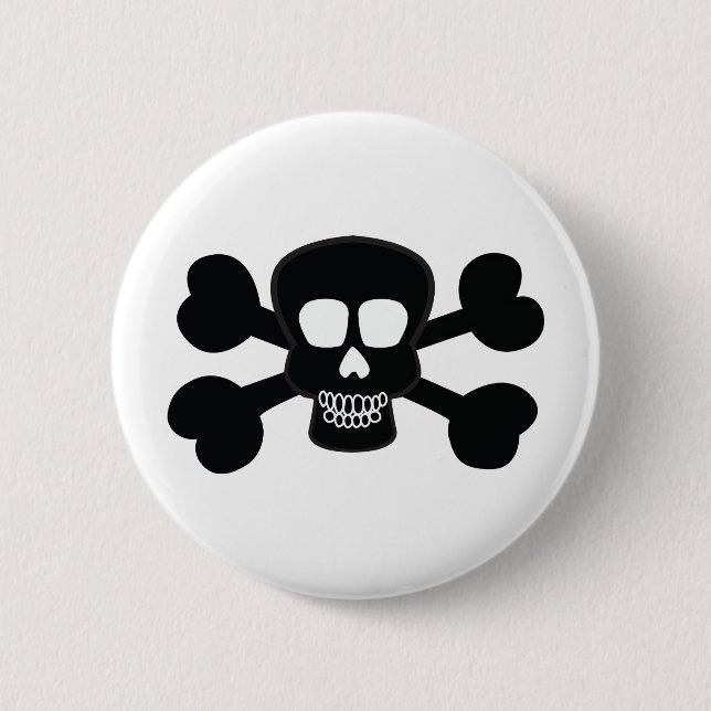 Skull 2 Inch Round Button (Front)