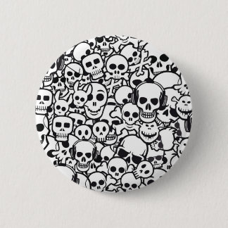 skull 2 inch round button