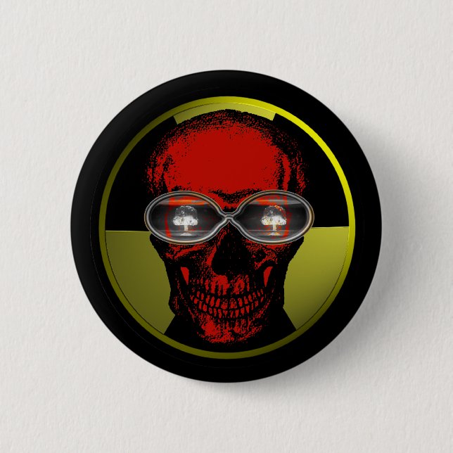 Skull 2 Inch Round Button (Front)