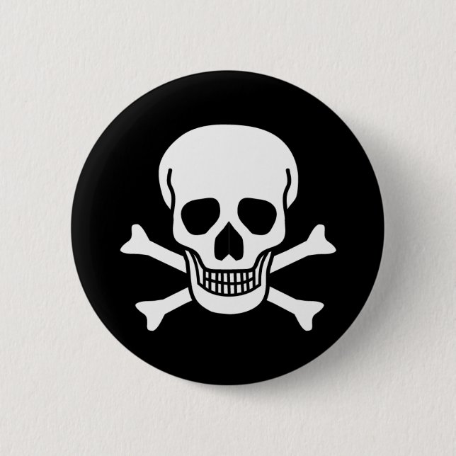 Skull 2 Inch Round Button (Front)