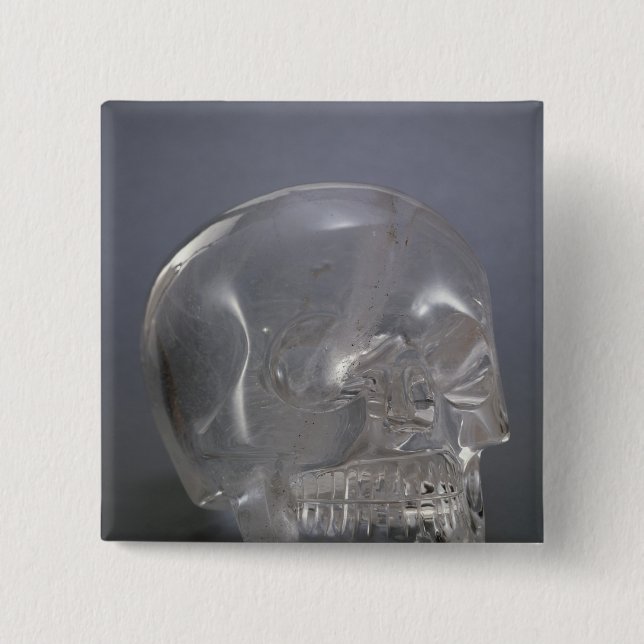 Skull 2 Inch Square Button (Front)