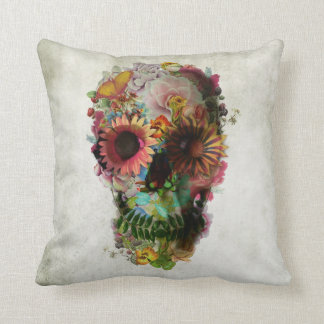 Skull 2 throw pillow