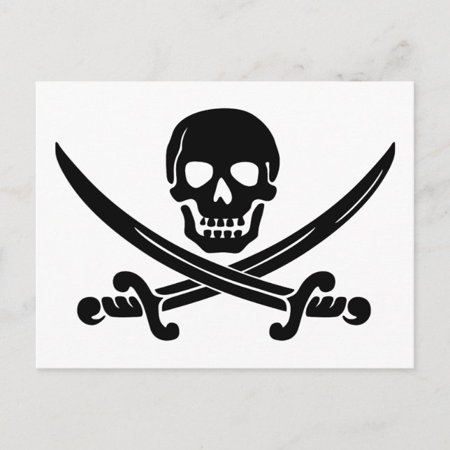 skull-307778  skull swords crossed black coat of a postcard (Front)