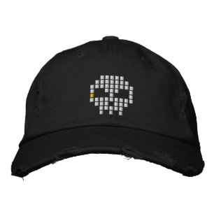 Skull 8 - Bit Embroidered Hat