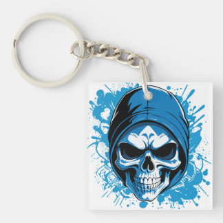 SKULL A GRAFFITI STYLE KEYCHAIN