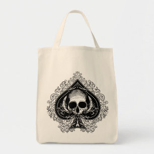 Skull Ace of Spades Tote Bag
