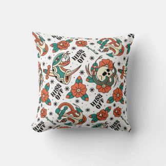 Skull & Anchor Retro Throw Pillow