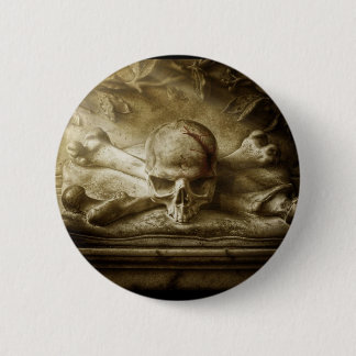 skull and bones 2 inch round button