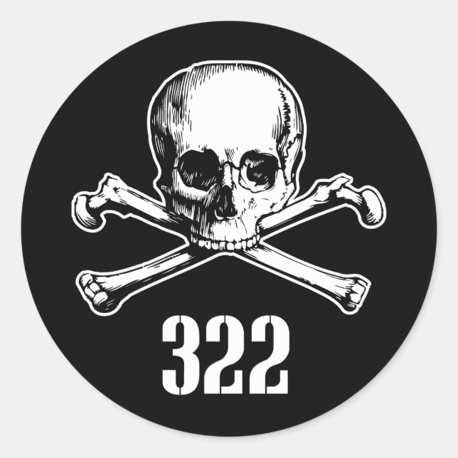 Skull and Bones 322 Classic Round Sticker (Front)