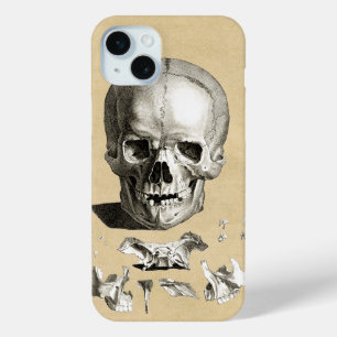 Skull and Bones Anatomy iPhone 15 Mini Case