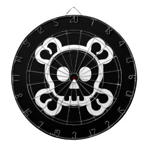 Skull and bones dart board design