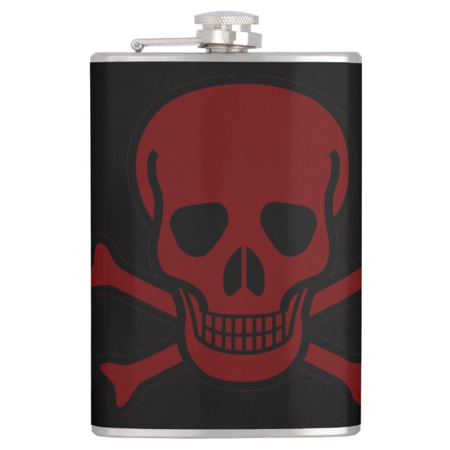 Skull and Bones Hip Flask (Front)
