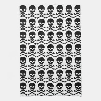 skull and bones kitchen towel