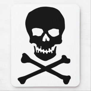 skull and bones mouse pad