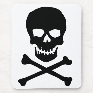 skull and bones mouse pad