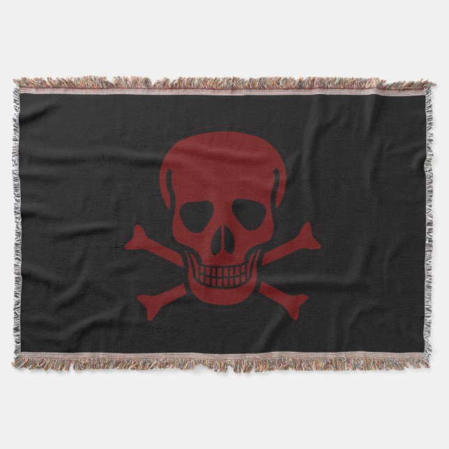 Skull and Bones Throw Blanket (Front)