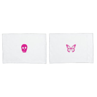 Skull and Butterfly Pillowcases