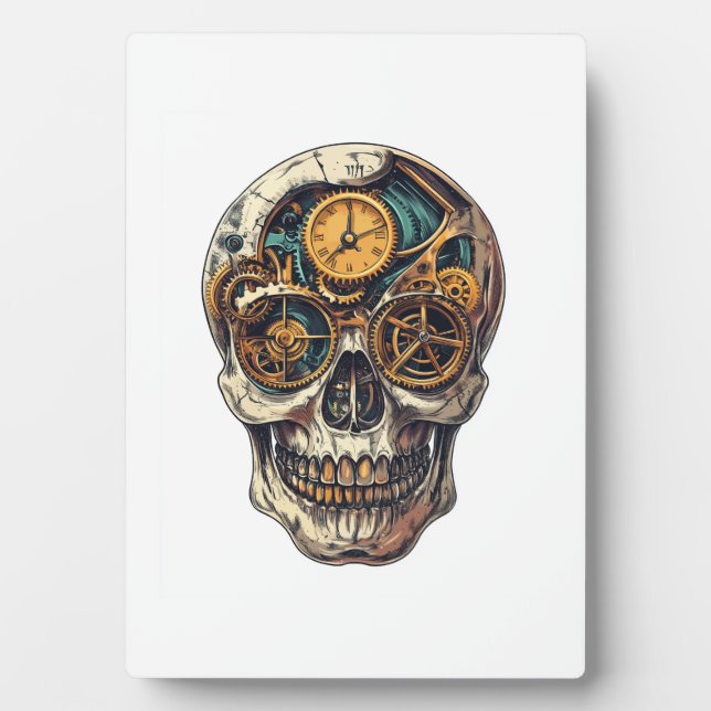 Skull and Clock Timekeeper Plaque (Front)