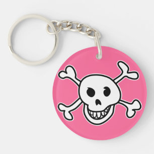 Skull and cross bones keychain