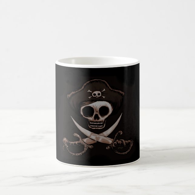 Skull And Cross Swords Coffee Mug (Center)