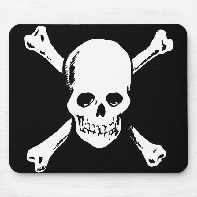 skull and crossbone mouse pad (Front)