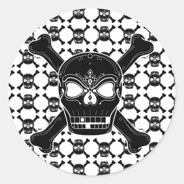Skull And Crossbone Sticker (Front)