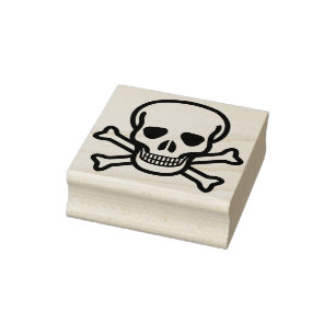 Skull and crossbones 2 illustration art stamp
