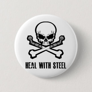Skull and Crossbones 2 Inch Round Button
