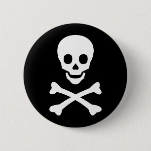 Skull and Crossbones 2 Inch Round Button