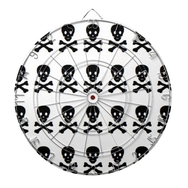 SKULL  AND CROSSBONES DARTBOARD (Front)