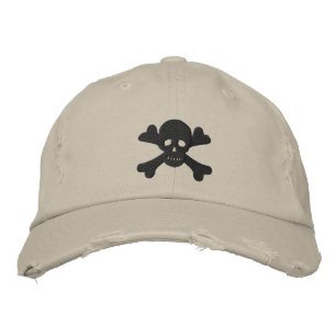 Skull and Crossbones Embroidered Hat