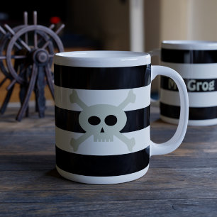 Skull and Crossbones Funny Pirate Giant Coffee Mug