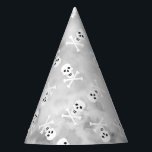 Skull and Crossbones Halloween Party Hat<br><div class="desc">Top off your spooky celebration with this fun skull and crossbones party hat! Featuring a black and white design with a bold skull motif,  this hat is perfect for Halloween birthdays,  pirate parties,  or any eerie event. Personalize it for your child’s age or theme!</div>